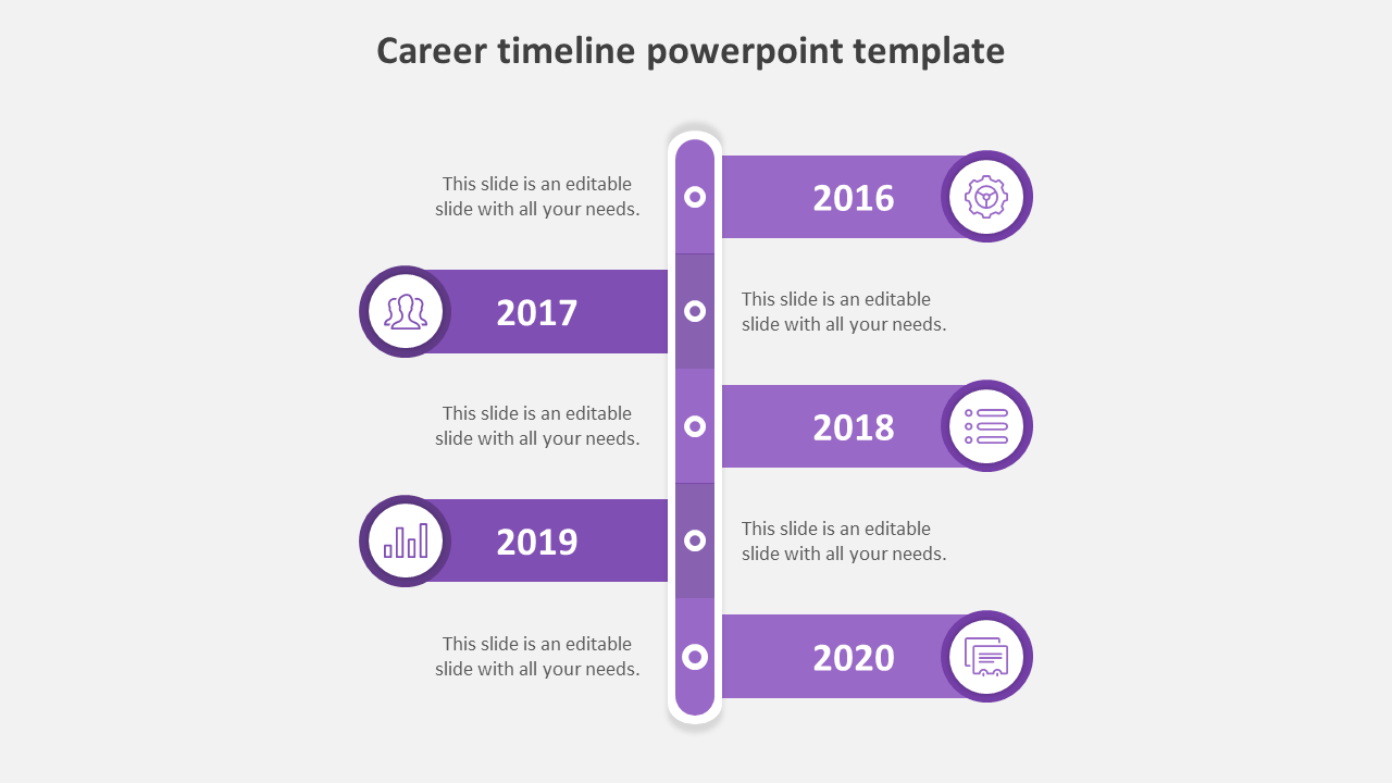 Free - Career Timeline PPT Template and Google Slides | Slideegg